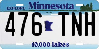 MN license plate 476TNH