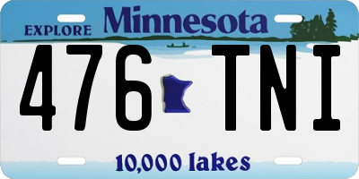 MN license plate 476TNI