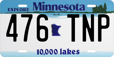 MN license plate 476TNP