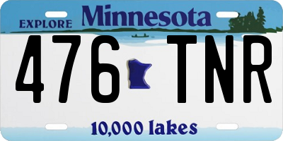 MN license plate 476TNR