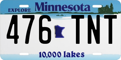 MN license plate 476TNT