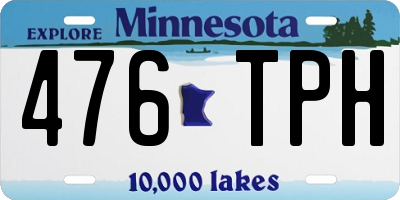 MN license plate 476TPH