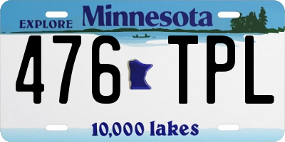 MN license plate 476TPL