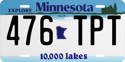 MN license plate 476TPT