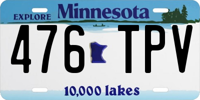 MN license plate 476TPV