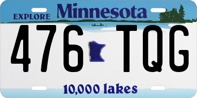 MN license plate 476TQG