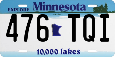MN license plate 476TQI