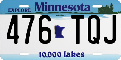 MN license plate 476TQJ