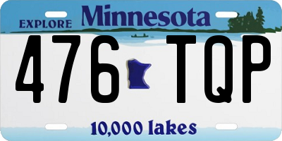 MN license plate 476TQP