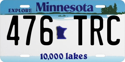 MN license plate 476TRC