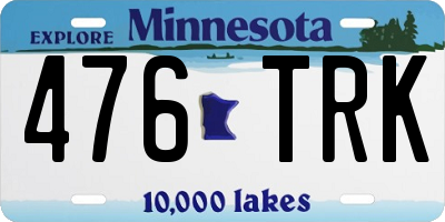 MN license plate 476TRK