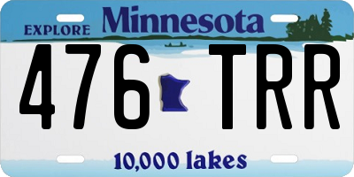 MN license plate 476TRR