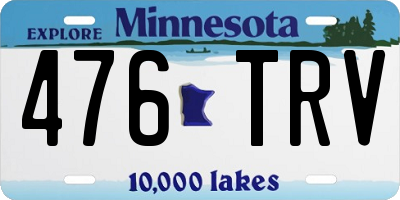 MN license plate 476TRV