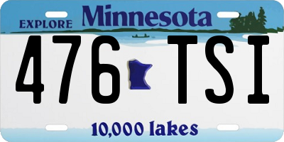 MN license plate 476TSI