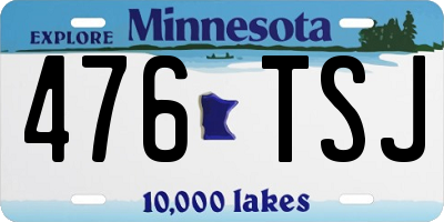 MN license plate 476TSJ