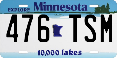 MN license plate 476TSM
