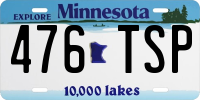 MN license plate 476TSP
