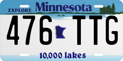 MN license plate 476TTG