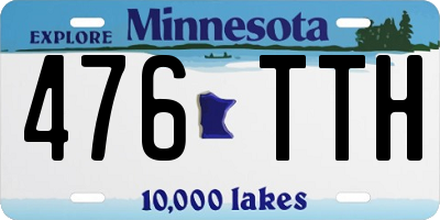 MN license plate 476TTH