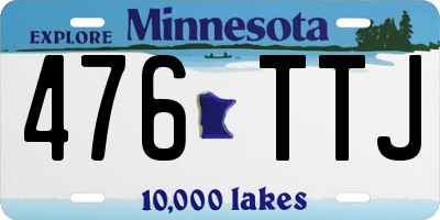 MN license plate 476TTJ