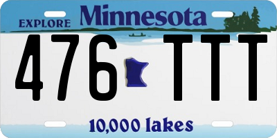 MN license plate 476TTT