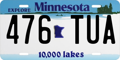 MN license plate 476TUA