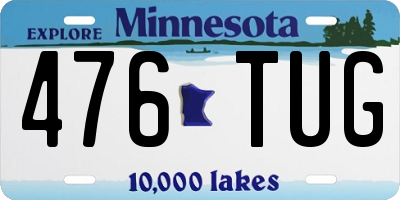 MN license plate 476TUG
