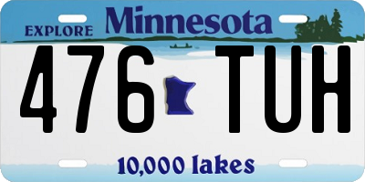 MN license plate 476TUH