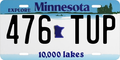 MN license plate 476TUP