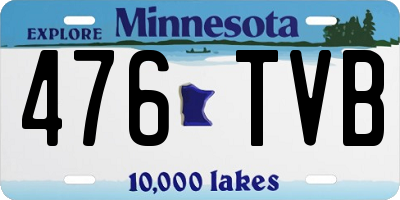 MN license plate 476TVB