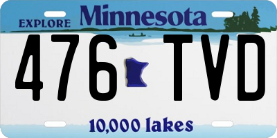 MN license plate 476TVD