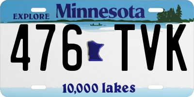 MN license plate 476TVK