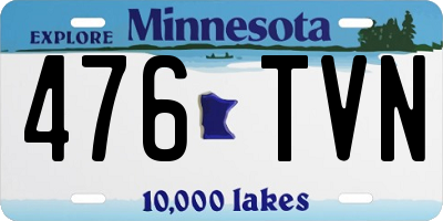 MN license plate 476TVN