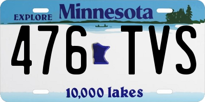MN license plate 476TVS