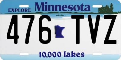 MN license plate 476TVZ