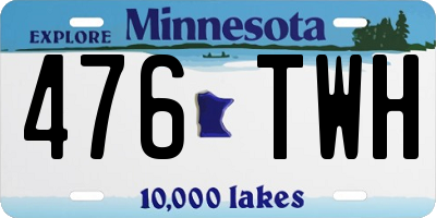 MN license plate 476TWH