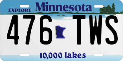 MN license plate 476TWS