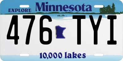 MN license plate 476TYI