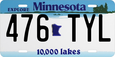 MN license plate 476TYL
