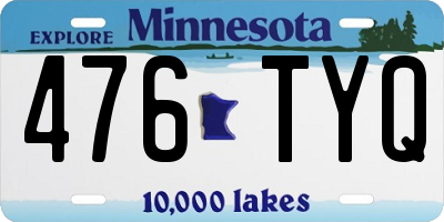 MN license plate 476TYQ