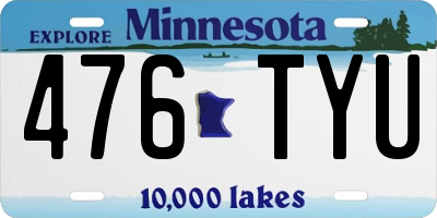 MN license plate 476TYU