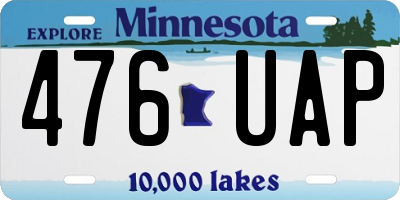 MN license plate 476UAP