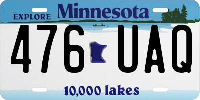 MN license plate 476UAQ
