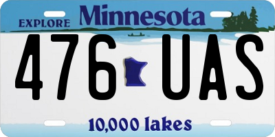 MN license plate 476UAS