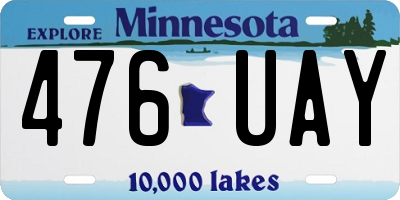 MN license plate 476UAY