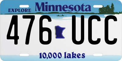 MN license plate 476UCC