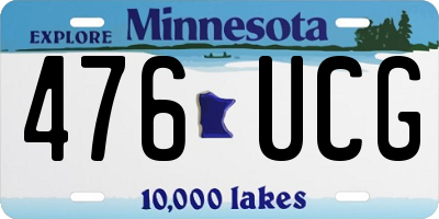 MN license plate 476UCG
