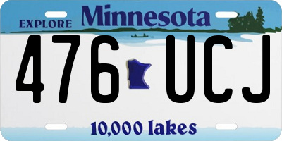 MN license plate 476UCJ