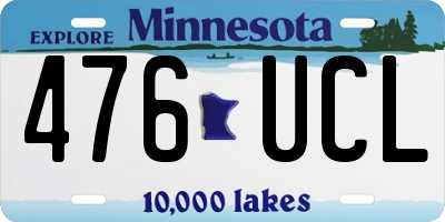 MN license plate 476UCL