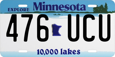 MN license plate 476UCU